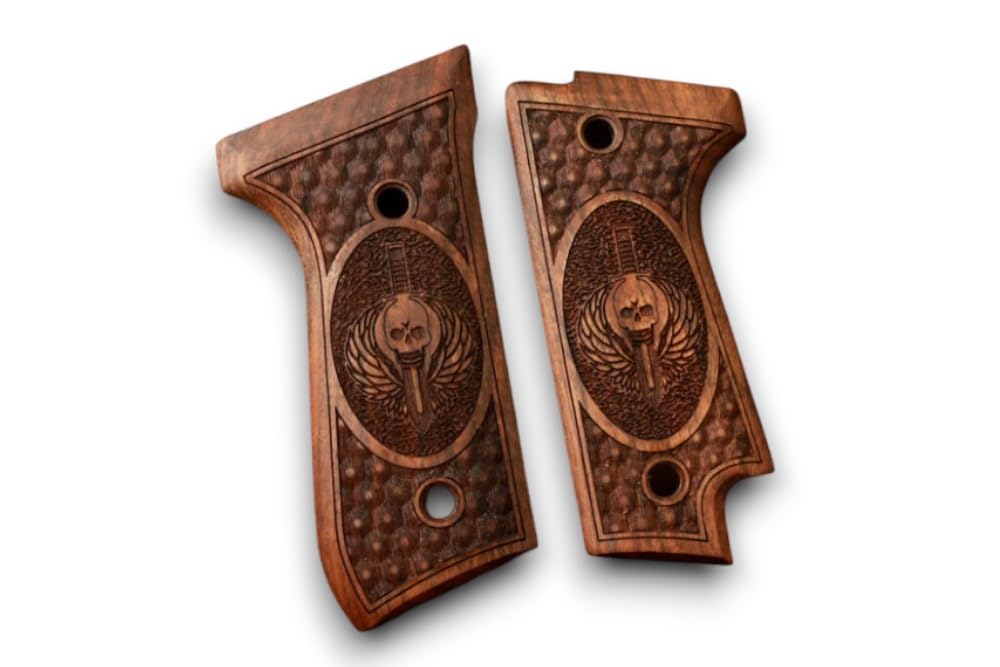 HK GRIPS Compatible with Beretta 92 S Grips Punisher Pattern