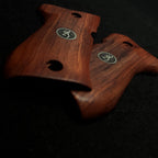 HK GRIPS Grip Panels Compatible with Browning BDA 380 Rosewood Grips Silver Logo
