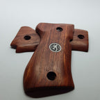HK GRIPS Grip Panels Compatible with Browning BDA 380 Rosewood Grips Silver Logo