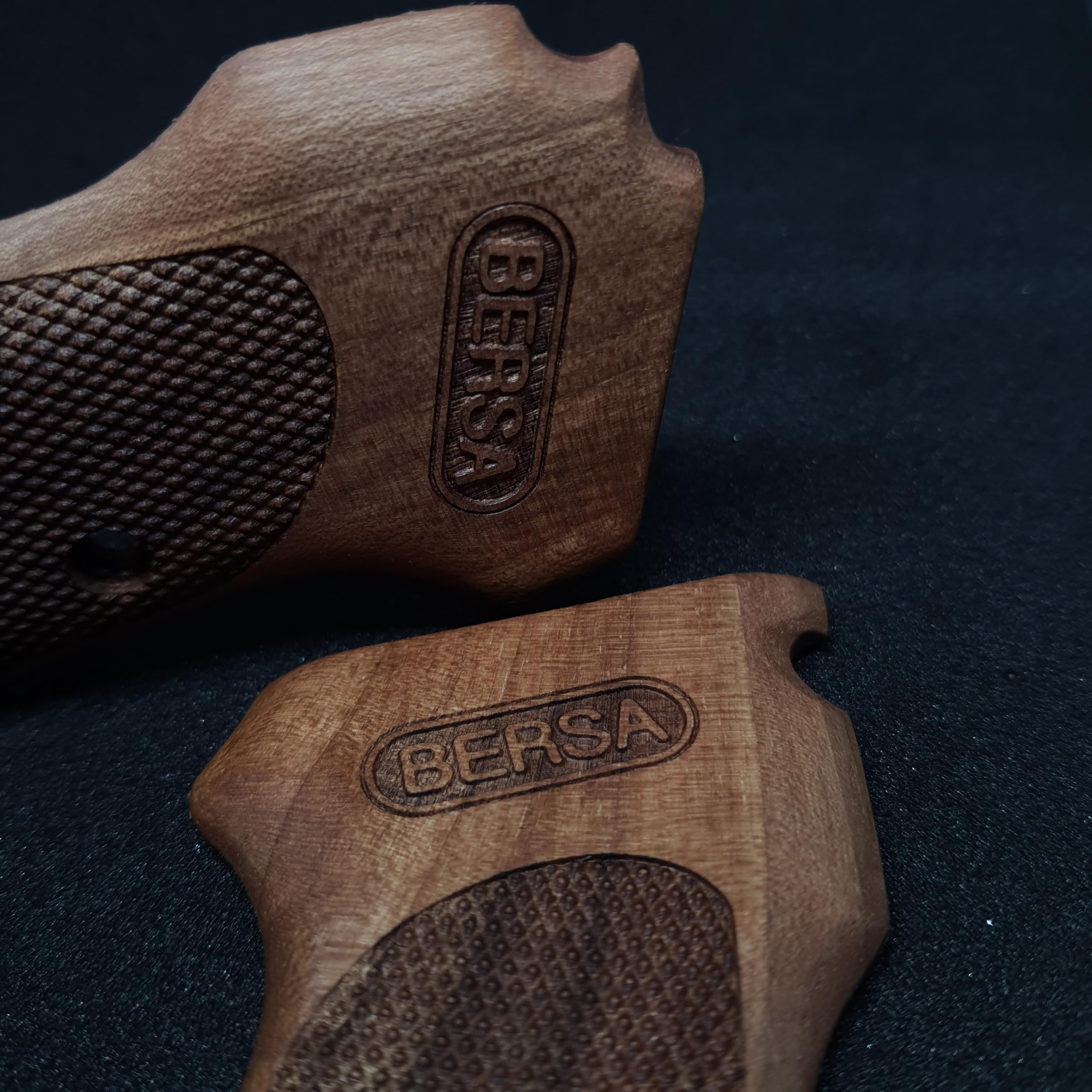 HK GRIPS Grip Panels Compatible with Bersa Model Lusber 84 Wooden Grips
