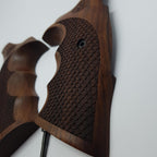 HK GRIPS Precision Crafted Walnut Grip Set Compatible with Smith & Wesson N Frame Revolvers Round Butt Ergonomic Wood Handle