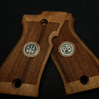 HK GRIPS Turkish Walnut Wooden Grip Panels Compatible with Beretta 81/81F/81FS/84/84F/84FS Cheetah Series