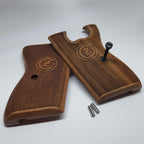 HK GRIPS Walnut Wooden Grip Panels Compatible with CZ VZOR 50 and VZOR 70 Models Handcrafted Lazer Logo Ergonomic Handle Accessories
