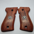 HK GRIPS Grip Panels Compatible with Browning BDA 380 Rosewood Grips Silver Logo