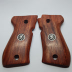 HK GRIPS Grip Panels Compatible with Browning BDA 380 Rosewood Grips Silver Logo