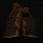 HK GRIPS Precision Crafted Walnut Grip Set Compatible with Smith & Wesson N Frame Revolvers Round Butt Ergonomic Wood Handle