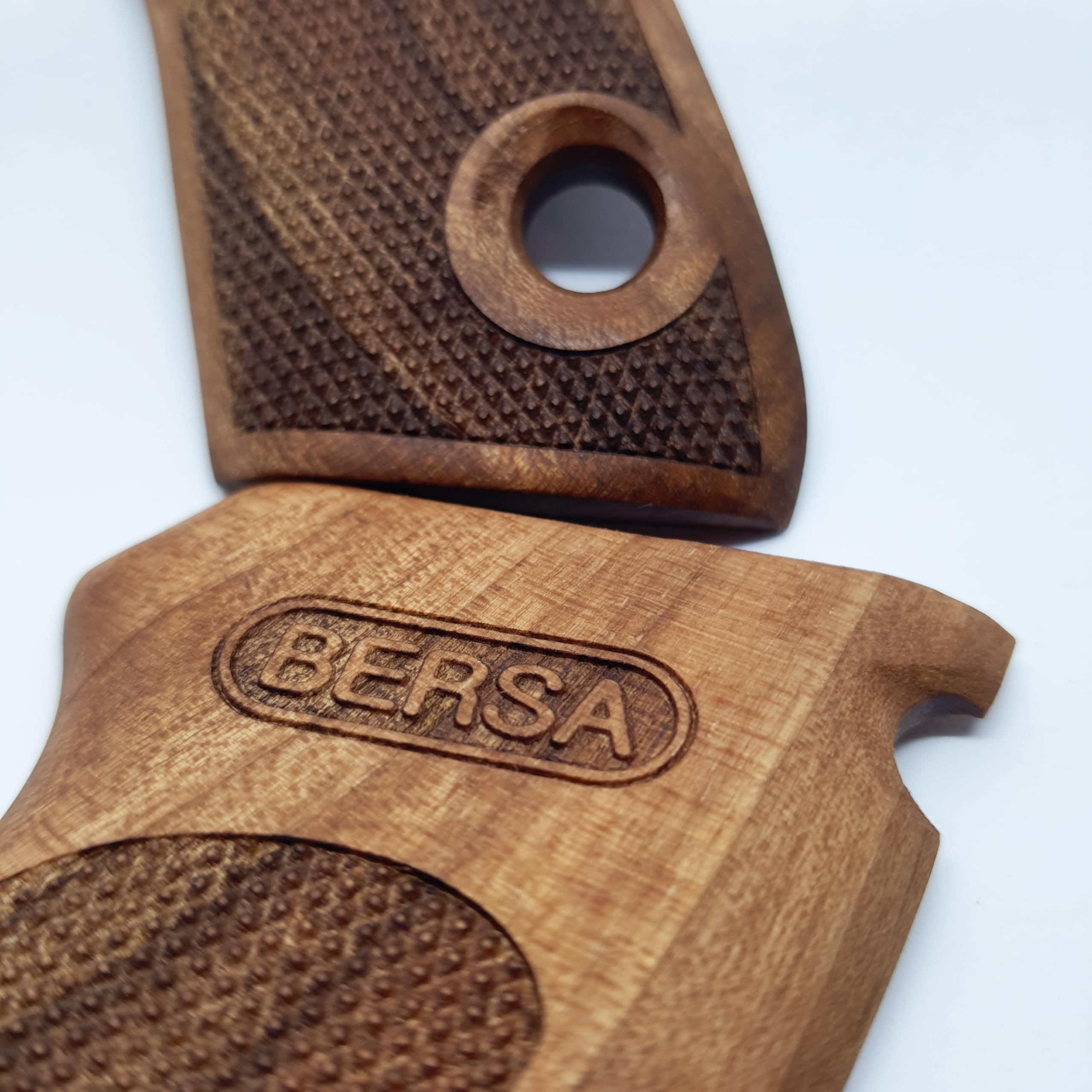 HK GRIPS Grip Panels Compatible with Bersa Model Lusber 84 Wooden Grips