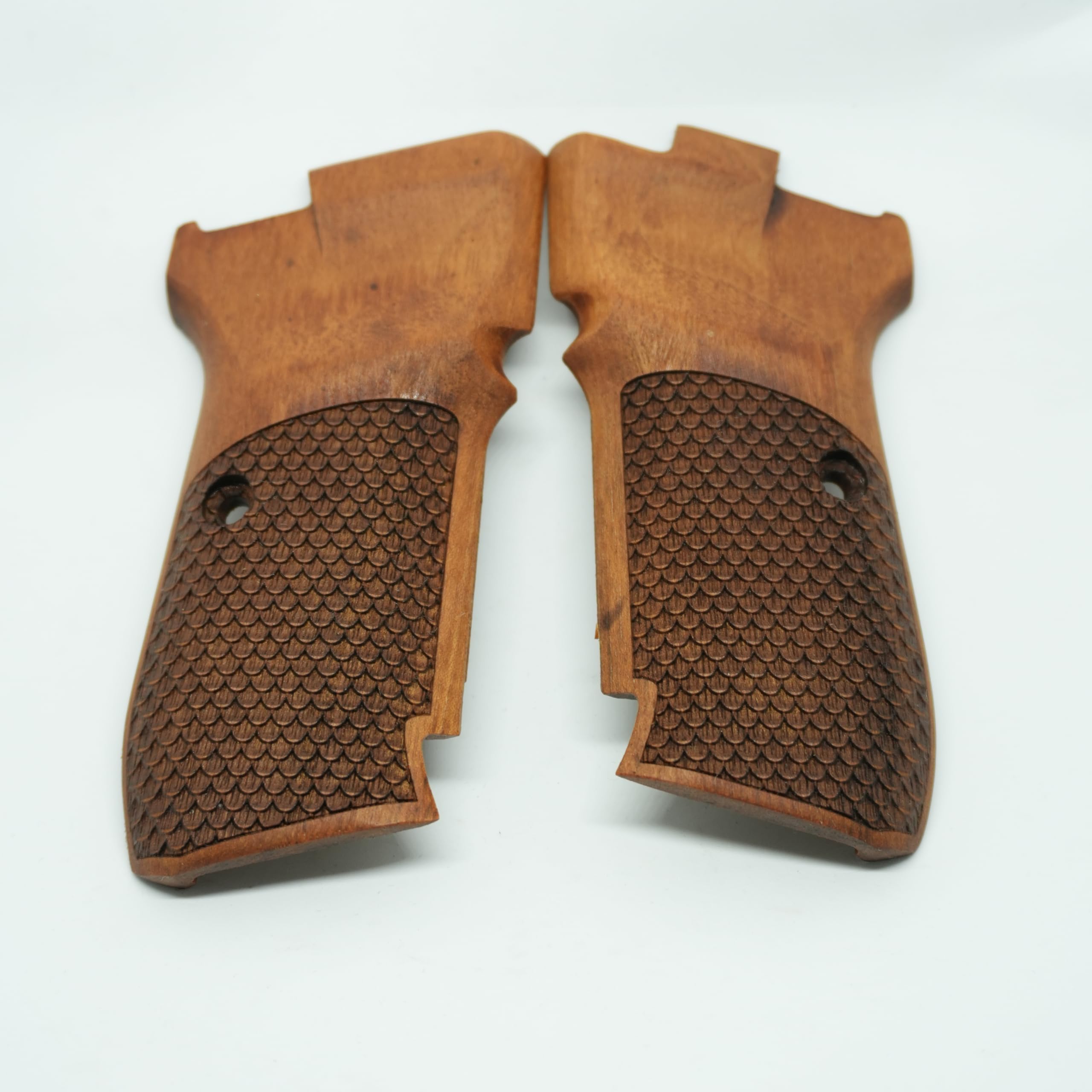 Hk grips Premium Turkish Walnut Gun Grips Compatible with CZ 82 and CZ 83, Checkered Texture, CNC Machined, Natural Wood Finish