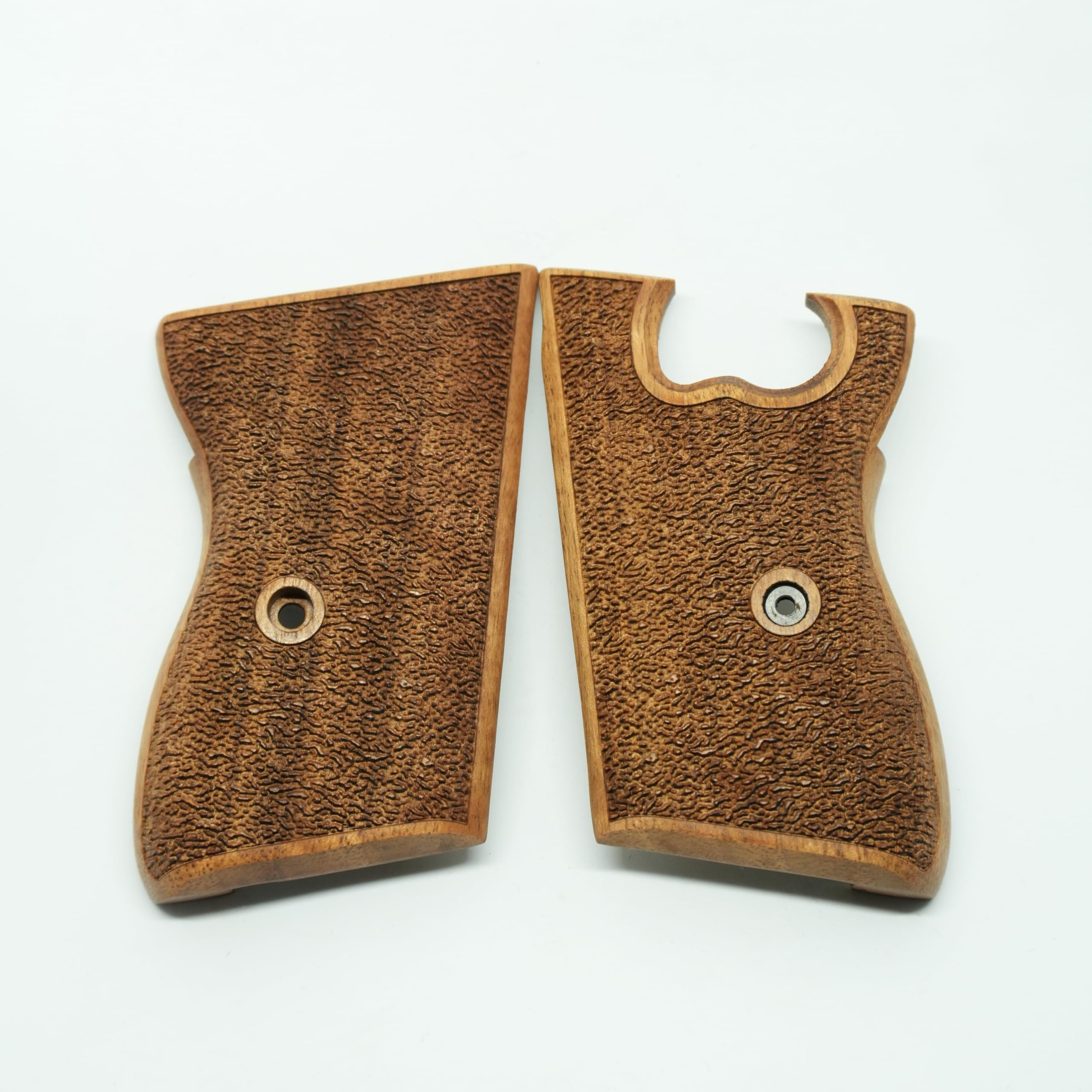 HK GRIPS Walnut Wooden Grip Panels Compatible with CZ VZOR 50 and VZOR 70 Models Handcrafted Lazer Logo Ergonomic Handle Accessories