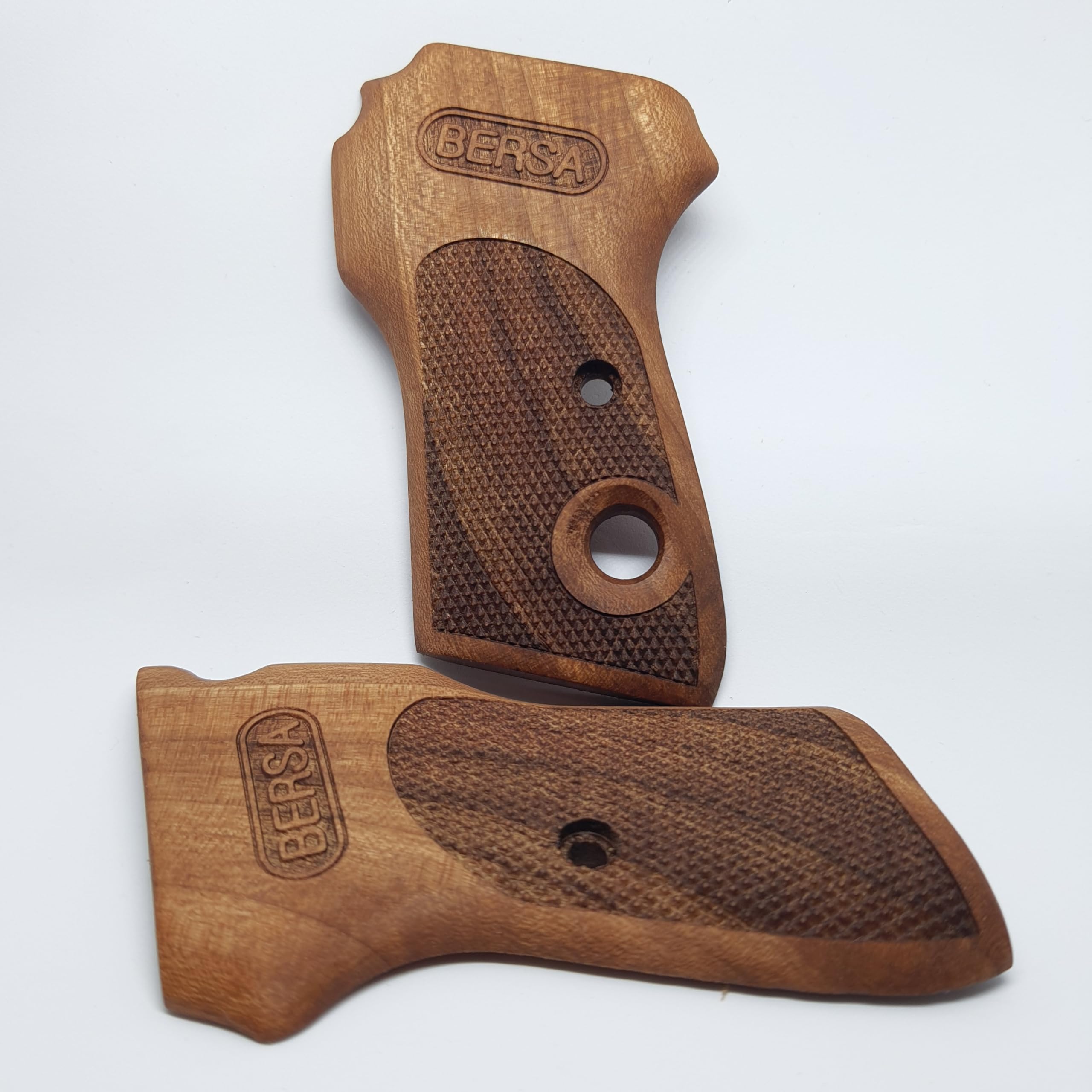 HK GRIPS Grip Panels Compatible with Bersa Model Lusber 84 Wooden Grips