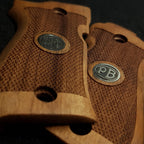HK GRIPS Turkish Walnut Wooden Grip Panels Compatible with Beretta 81/81F/81FS/84/84F/84FS Cheetah Series