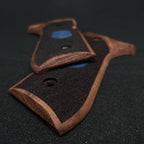 HK GRIPS Compatible with Beretta 92/96/98/M9 Full Size Grips, Resident Evil, Samurai Edge, Biohazard Raccoon S.T.A.R.S, Light Walnut Wood
