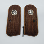 HK GRIPS Walnut Wooden Grip Panels Compatible with Colt 1903 Pocket Hammerless Models Handcrafted Silver and Mine Logo Ergonomic Handle Accessories