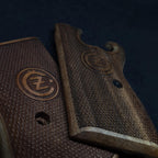 HK GRIPS Walnut Wooden Grip Panels Compatible with CZ VZOR 50 and VZOR 70 Models Handcrafted Lazer Logo Ergonomic Handle Accessories