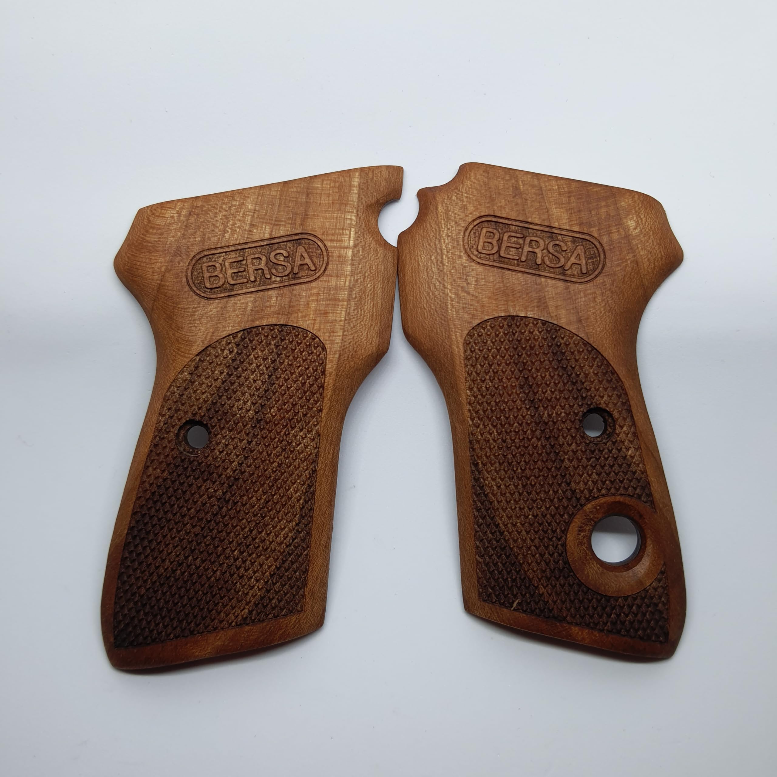 HK GRIPS Grip Panels Compatible with Bersa Model Lusber 84 Wooden Grips