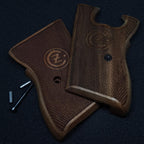 HK GRIPS Walnut Wooden Grip Panels Compatible with CZ VZOR 50 and VZOR 70 Models Handcrafted Lazer Logo Ergonomic Handle Accessories