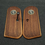 HK GRIPS Walnut Wooden Grip Panels Compatible with Colt 1903 Pocket Hammerless Models Handcrafted Silver and Mine Logo Ergonomic Handle Accessories